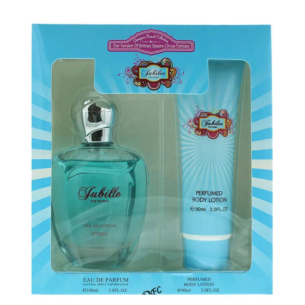 Designer French Collection Jubilee Eau de Parfum Gift Set : Eau de Parum 100ml - Body Lotion 90ml Designer French Collection