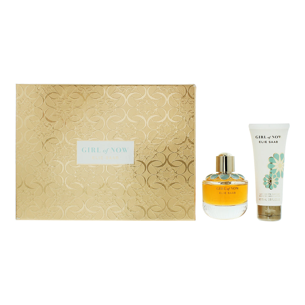 Elie Saab Girl Of Now 2 Piece Gift Set: Eau De Parfum 50ml - Body Lotion 75ml Elie Saab