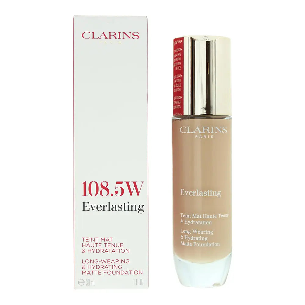 Clarins Everlasting Long-Wearing Hydrating 108.5W Cashew Matte Foundation 30ml Clarins