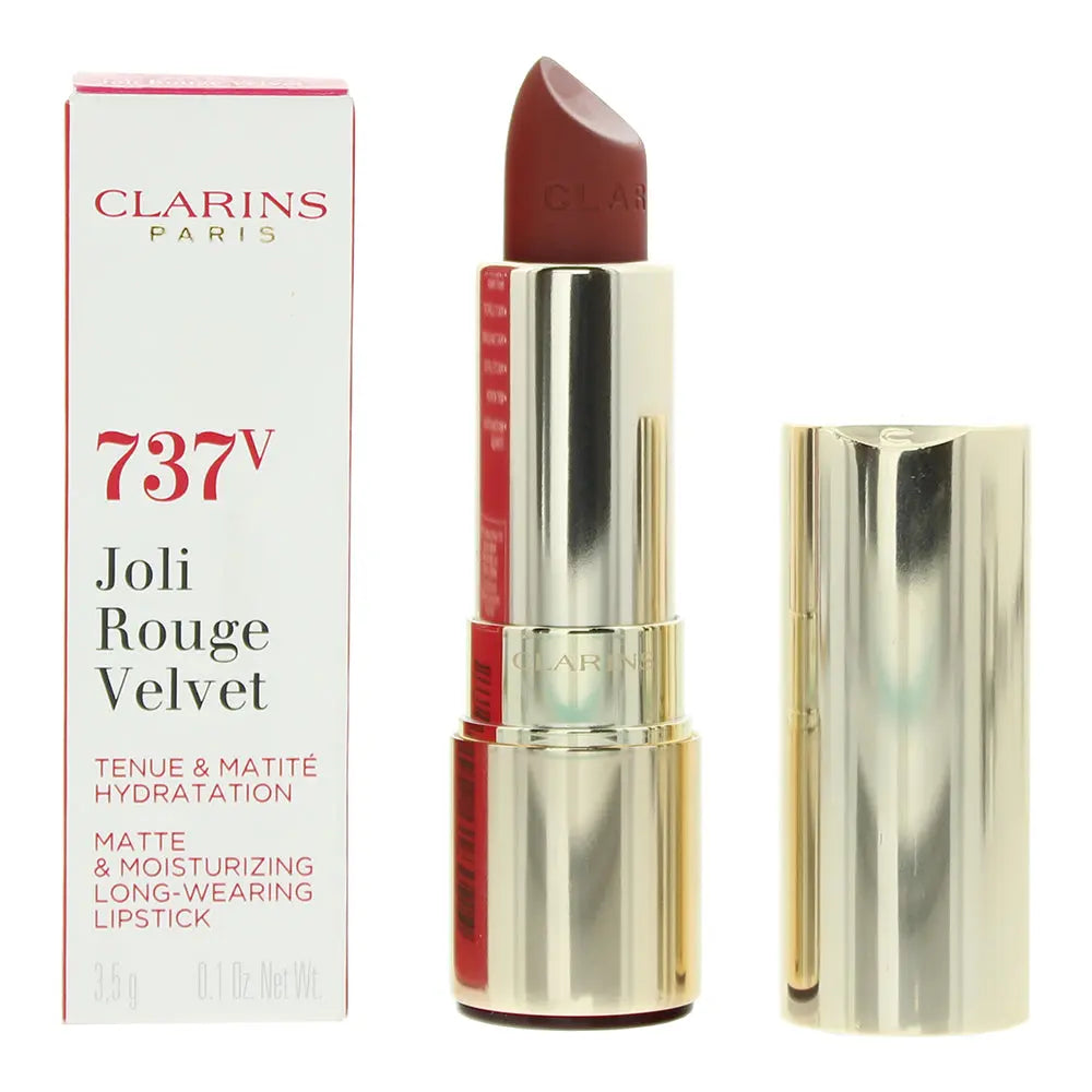 Clarins Joli Blush Velvet Matte Moisturizing Long-Wear 737V Spicy Cinamon Lipstick 3.5g Clarins