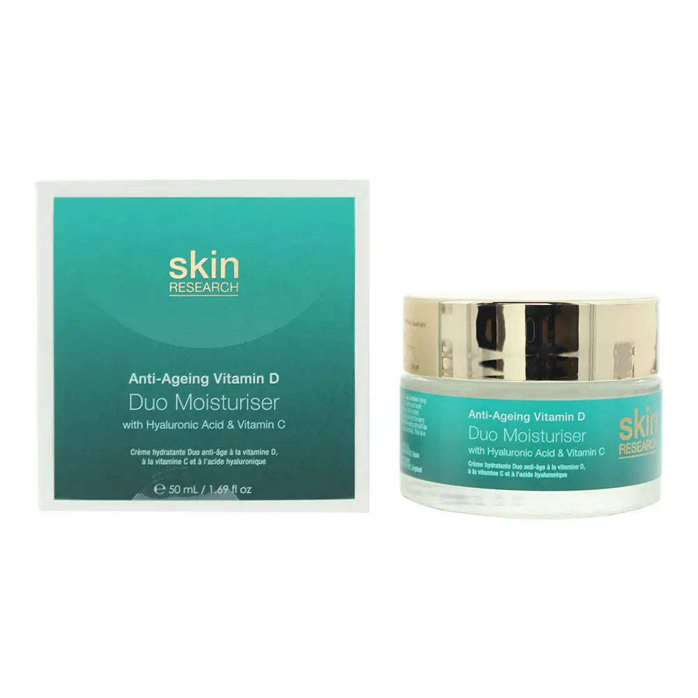 Skin Research Anti-Ageing Vitamin D With Hyaluronic Acid Vitamin C Duo Moisturiser 50ml Skin Research