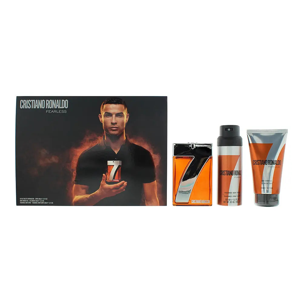 Cristiano Ronaldo Cr7 Fearless 3 Piece Gift Set: Eau de Toilette 100ml - Shower Cristiano Ronaldo