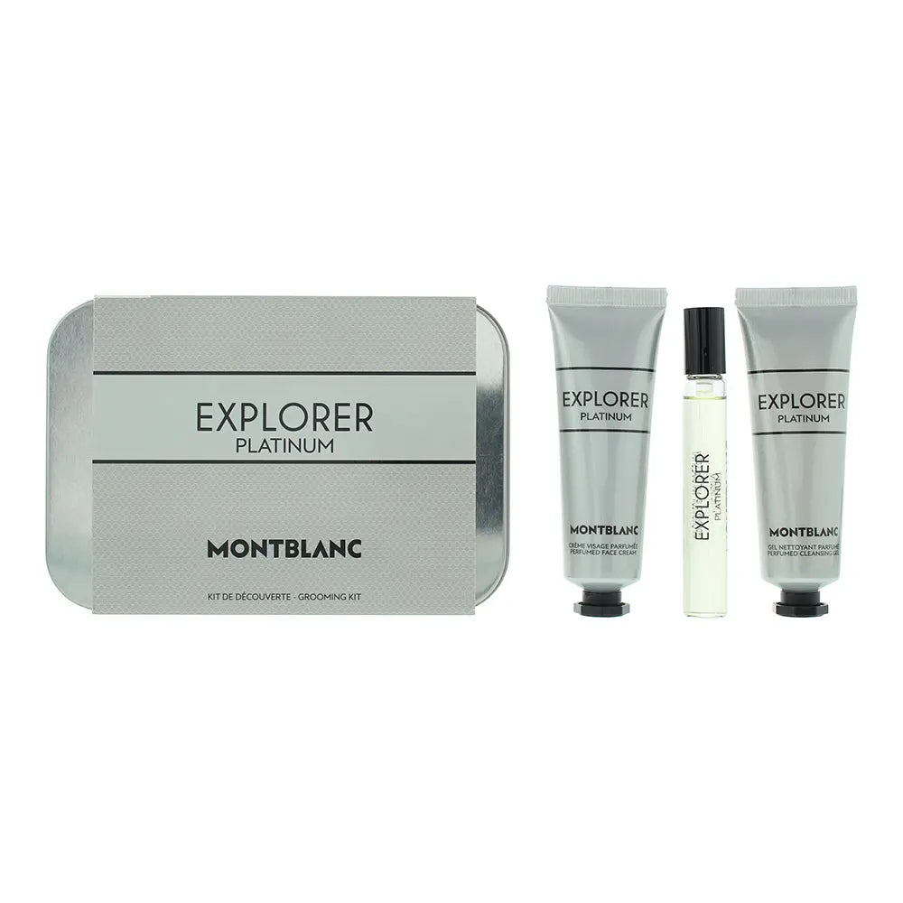 Montblanc Explorer Platinum Gift Set EDP 7.5ml + Face Cream 30ml + Shower Gel 30ml GWP Montblanc