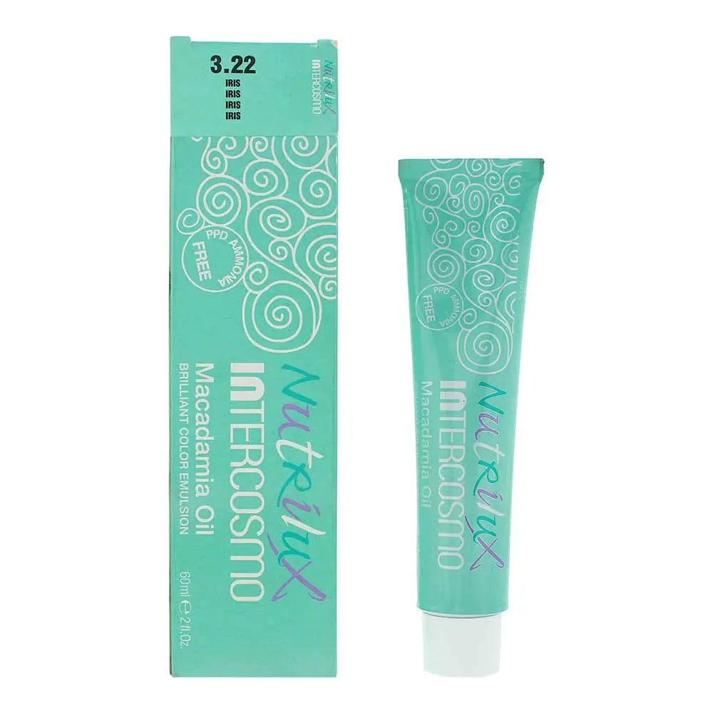 Intercosmo Nutrilux Macadamia Oil 3.22 Iris Hair Colour 60ml Intercosmo