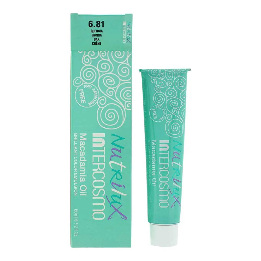 Intercosmo Nutrilux Macadamia Oil 6.81 Oak Hair Colour 60ml Intercosmo