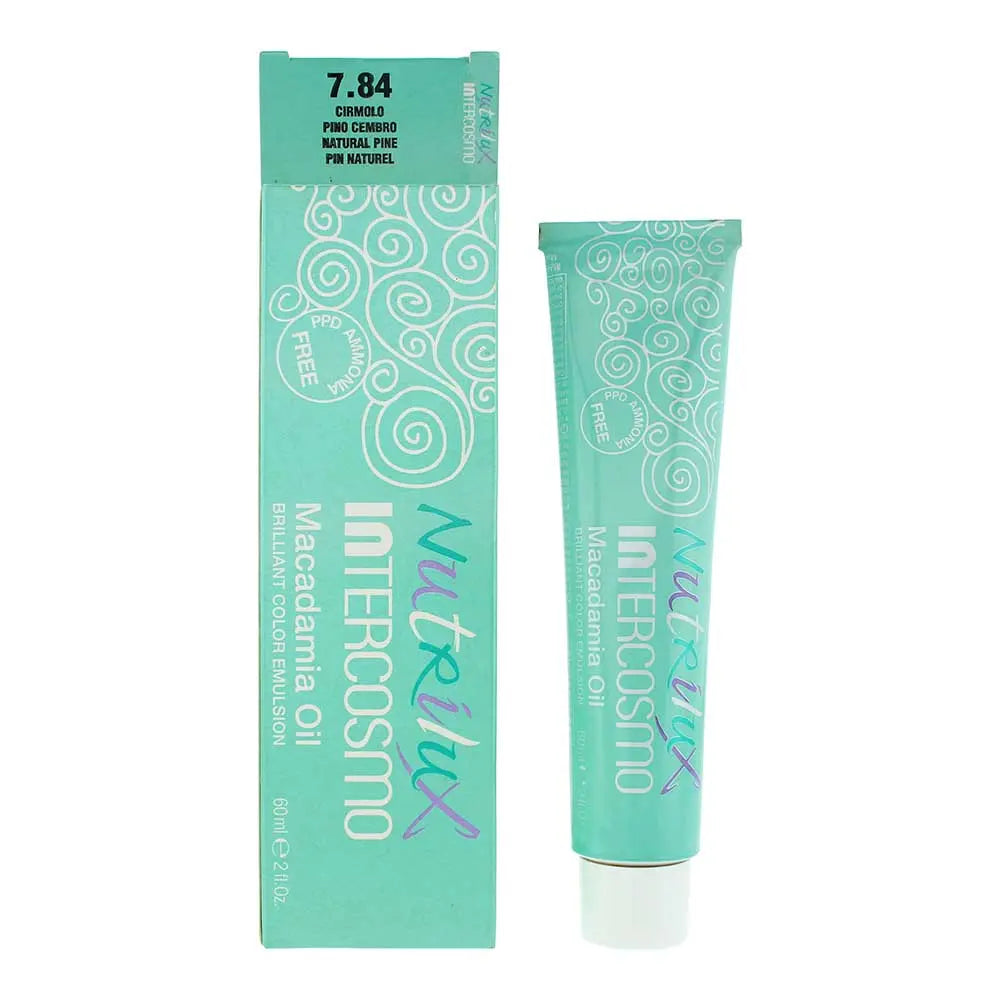 Intercosmo Nutrilux Macadamia Oil 7.84 Natural Pine Hair Colour 60ml Intercosmo