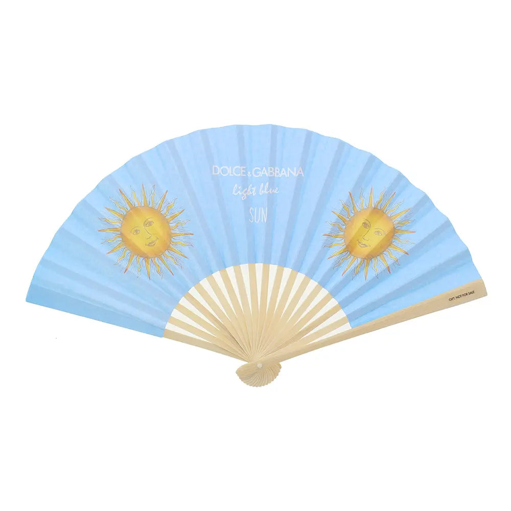 Dolce & Gabbana Light Blue Foldable Fan GWP Dolce and Gabbana