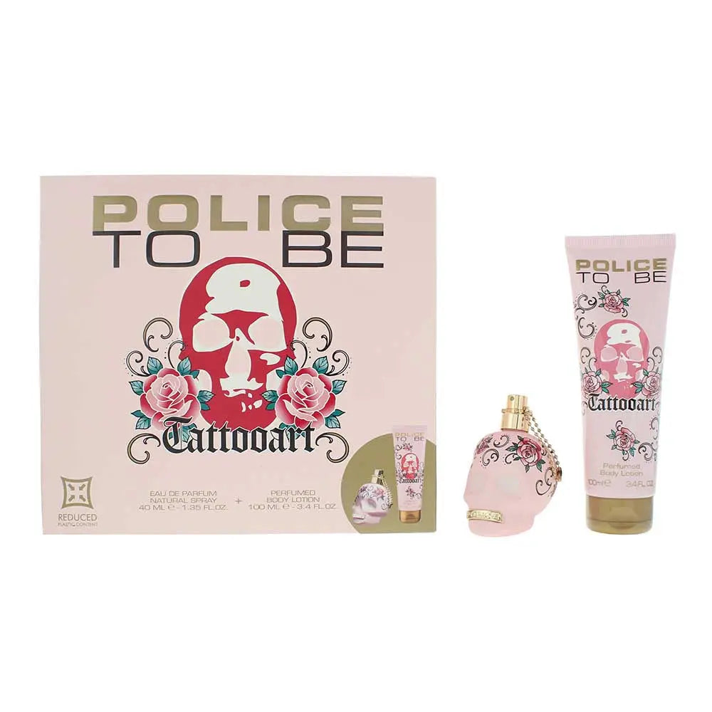 Police To Be Tatto Art 2 Piece Gift Set: Eau de Parfum 40ml - Body Lotion 100ml Police