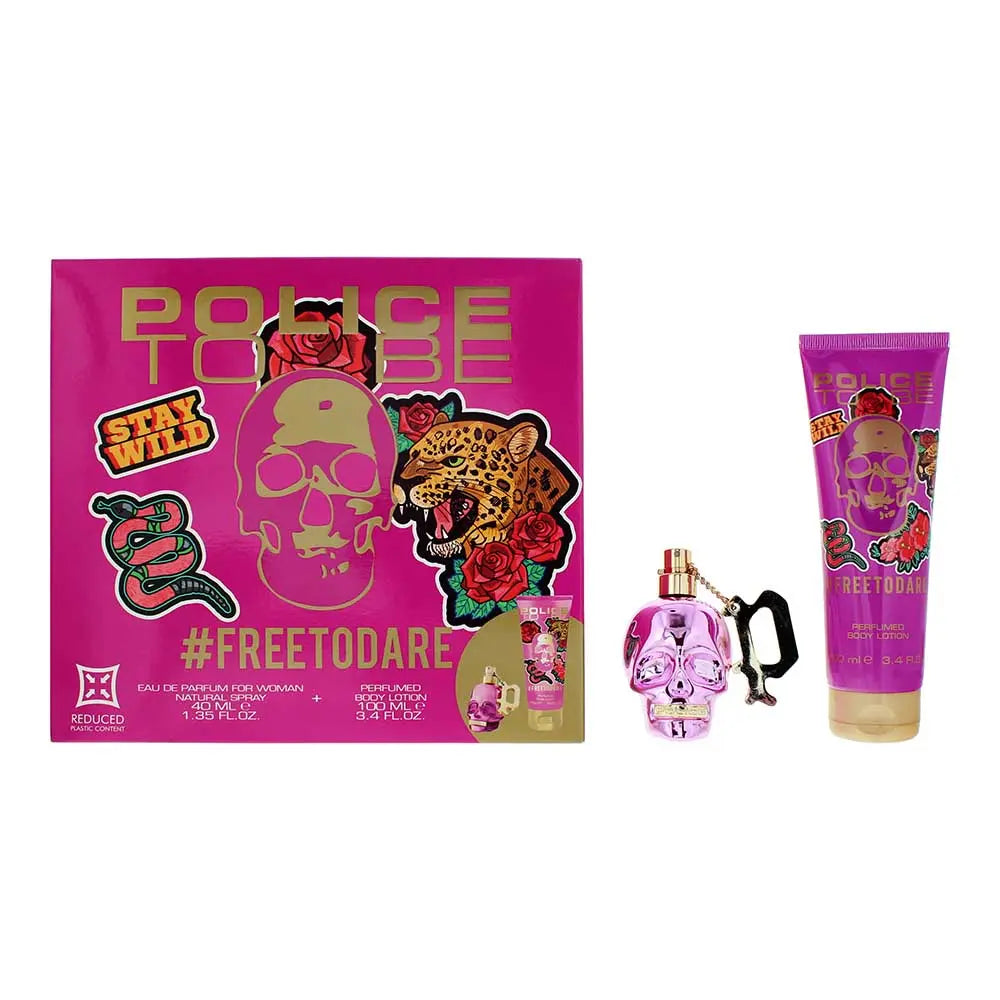 Police To Be Freetodare 2 Piece Gift Set: Eau de Parfum 40ml - Body Lotion 100ml Police
