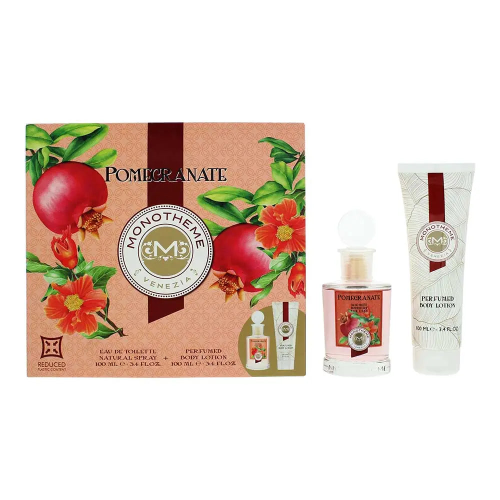 Monotheme Pomegranate 2 Piece Gift Set: Eau de Toilette 100ml - Body Lotion 100ml Monotheme