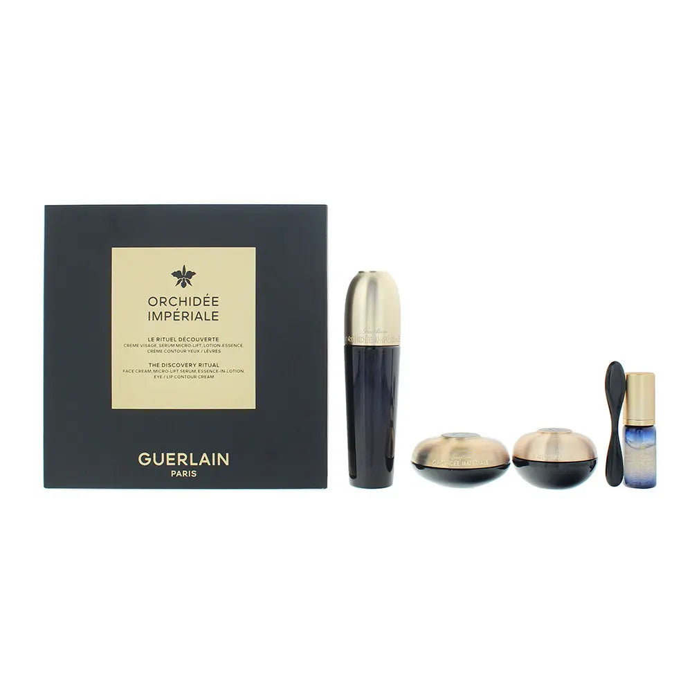 Guerlain Orchidée Impériale 4 Piece Gift Set: Essence InLotion 30ml - Face Cream 15ml - Micro-Lift Concentrate 5ml - Eye Cream 7ml Guerlain