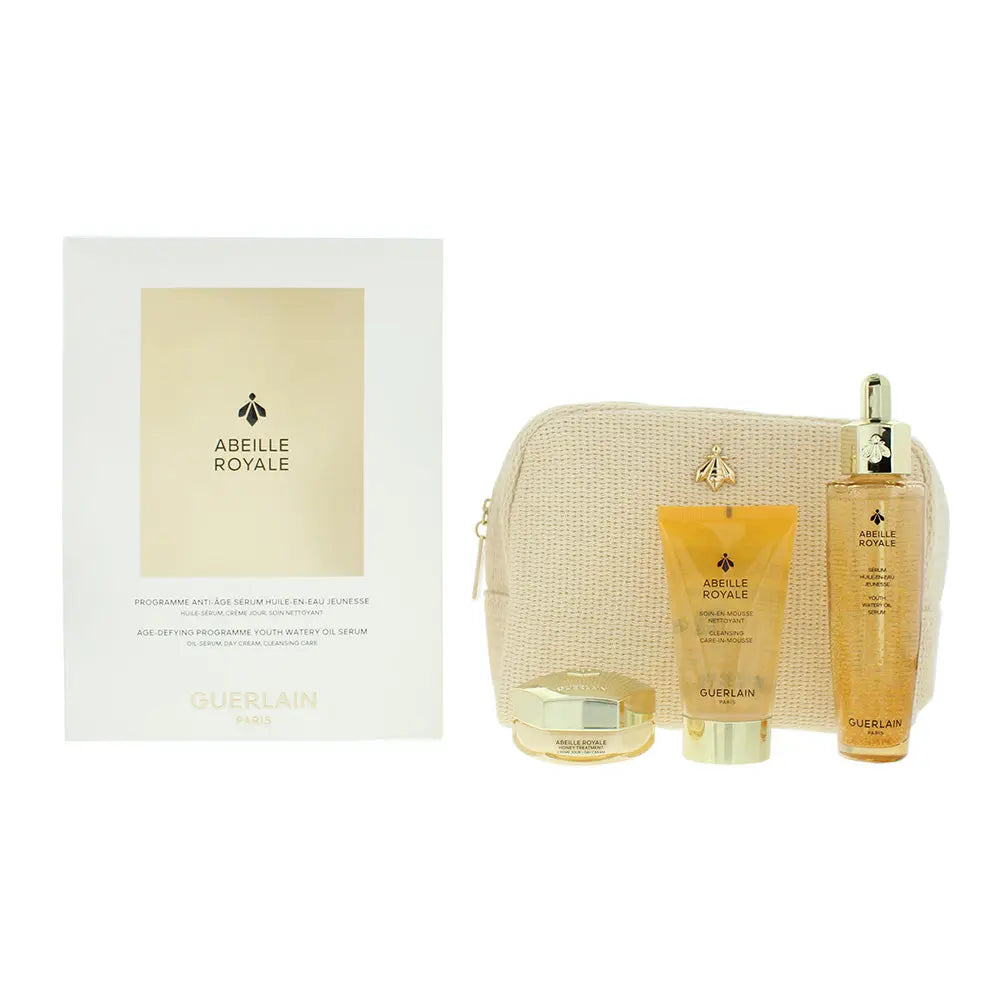Guerlain Abeille Royale Gift Set Watery Oil Serum 50ml + Day Cream 15ml + Cleansing Mousse 40ml Guerlain
