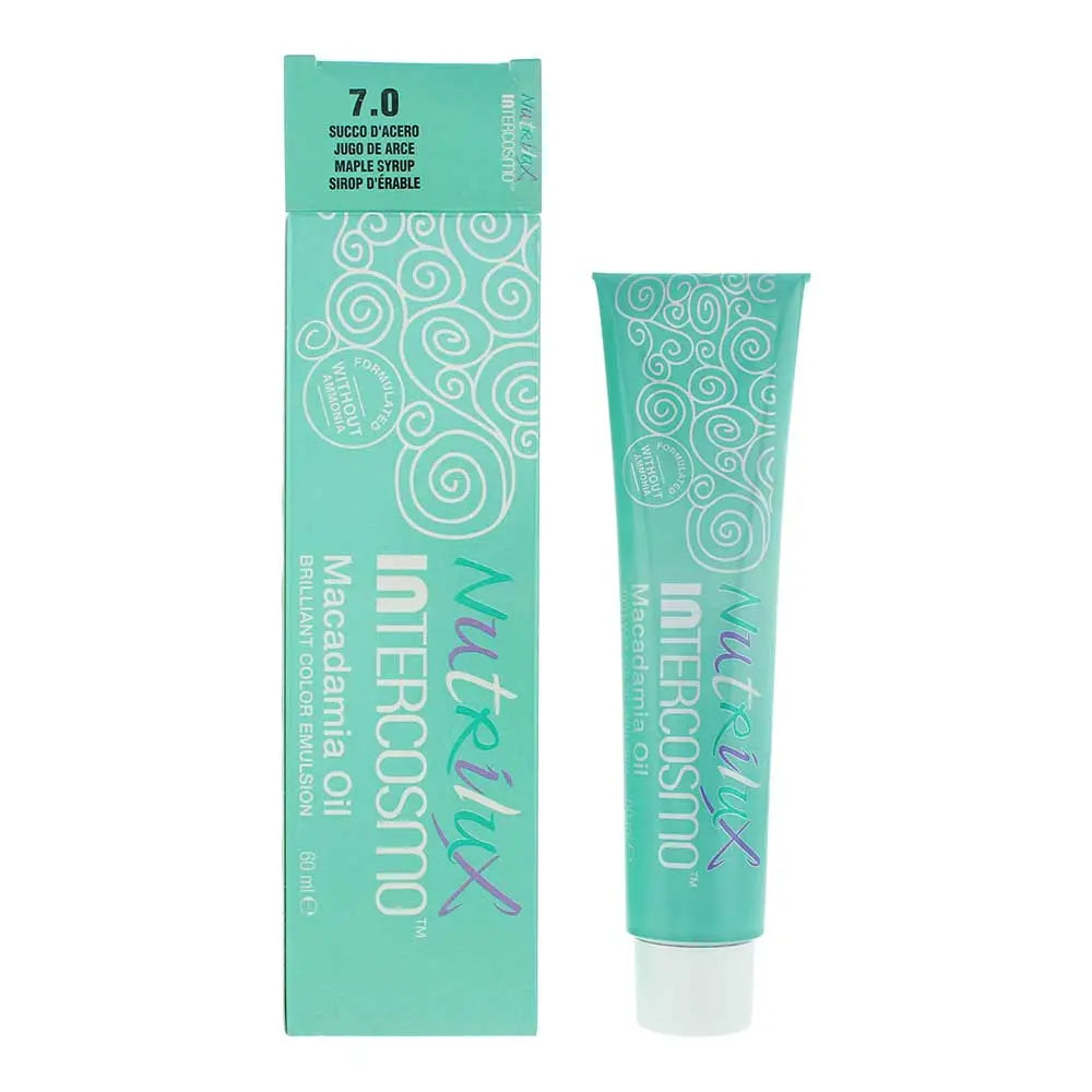Intercosmo Nutrilux Macademia Oil 7.0 MAPLE SYRUP Hair Colour 60ml Intercosmo