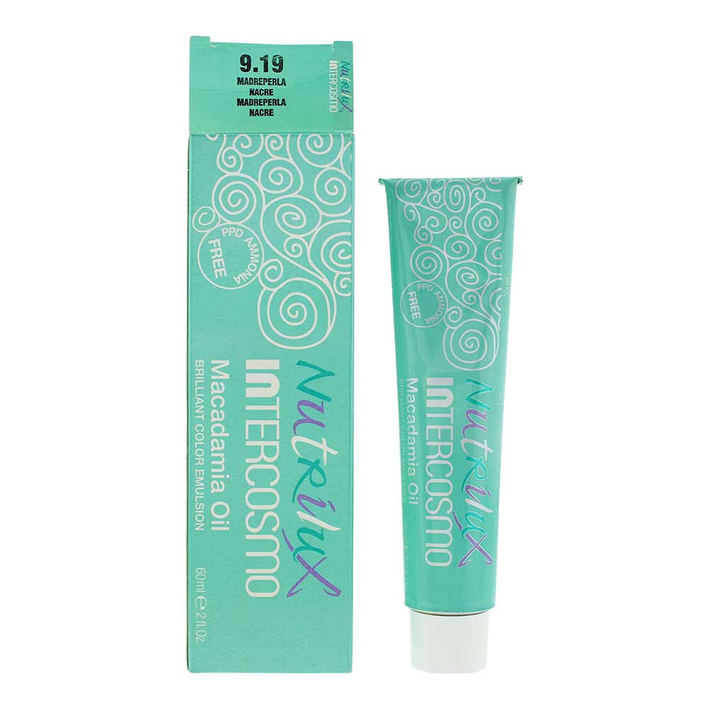Intercosmo Nutrilux Macadamia Oil 9.19 MADREPERLA Hair Colour 60ml Nutrilux