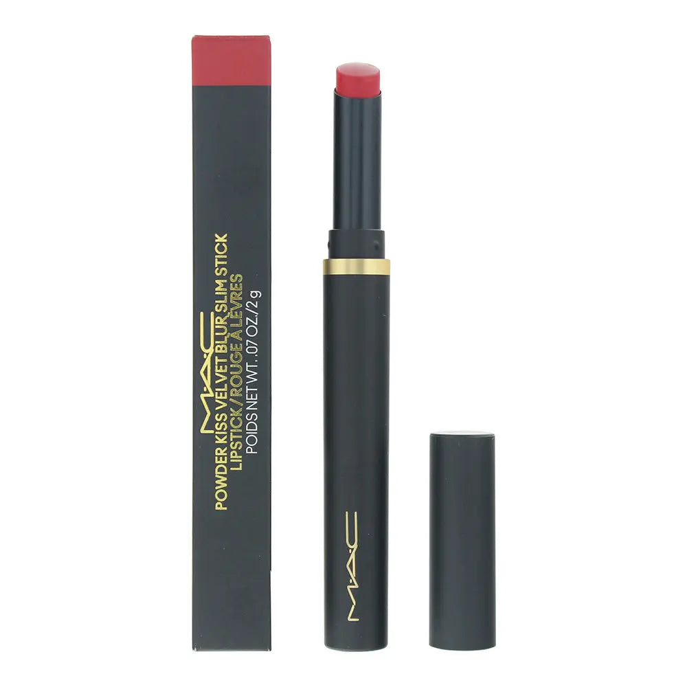 MAC Powder Kiss Velvet Blur Slim Stick 889 Ruby New Lipstick 2g Powder