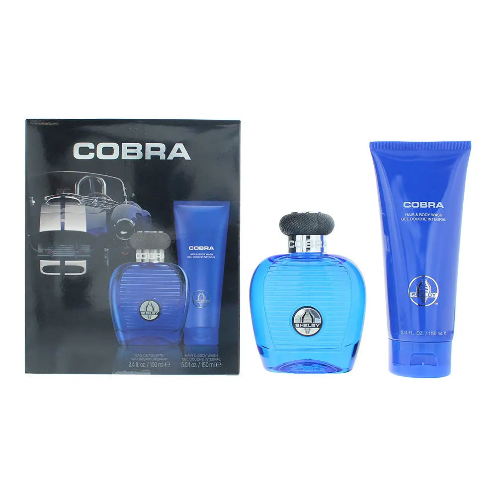 Carroll Shelby Blue Cobra 2 Piece Gift Set: EDT 100ml - HBW 150ml Blue