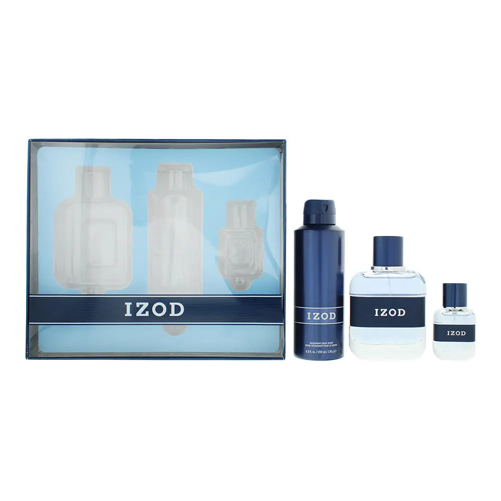 Izod New Classic 3 Piece Gift Set: EDT 100ml - EDT Travel Spray 15ml - BS 200ml New