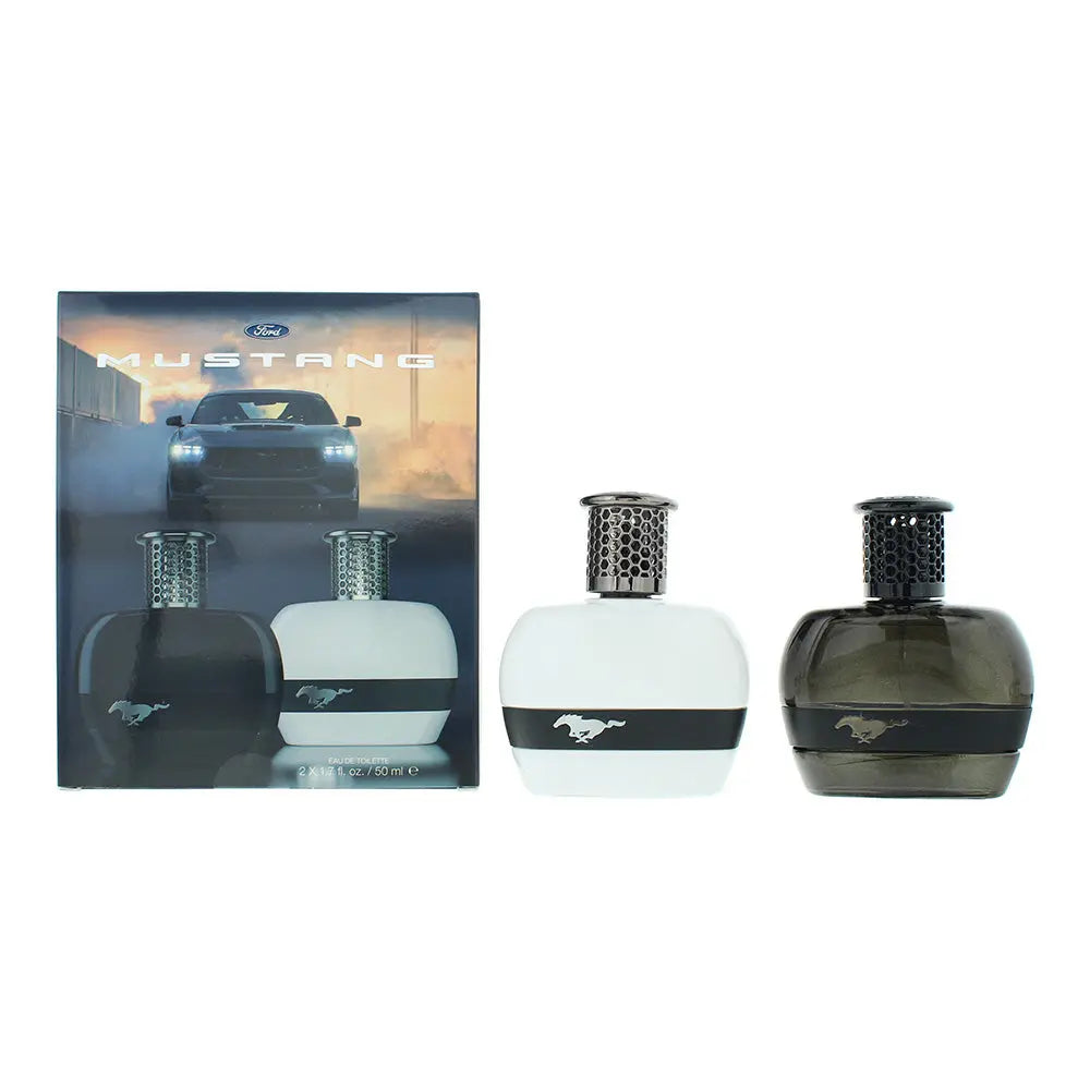 Mustang Black White 2 Piece Gift Set: EDT 2 x 50ml Black White Collection
