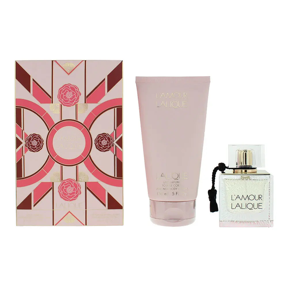 Lalique L'amour 2 Piece Gift Set: Eau de Parfum 50ml - Body Lotion 150ml 1 Lalique