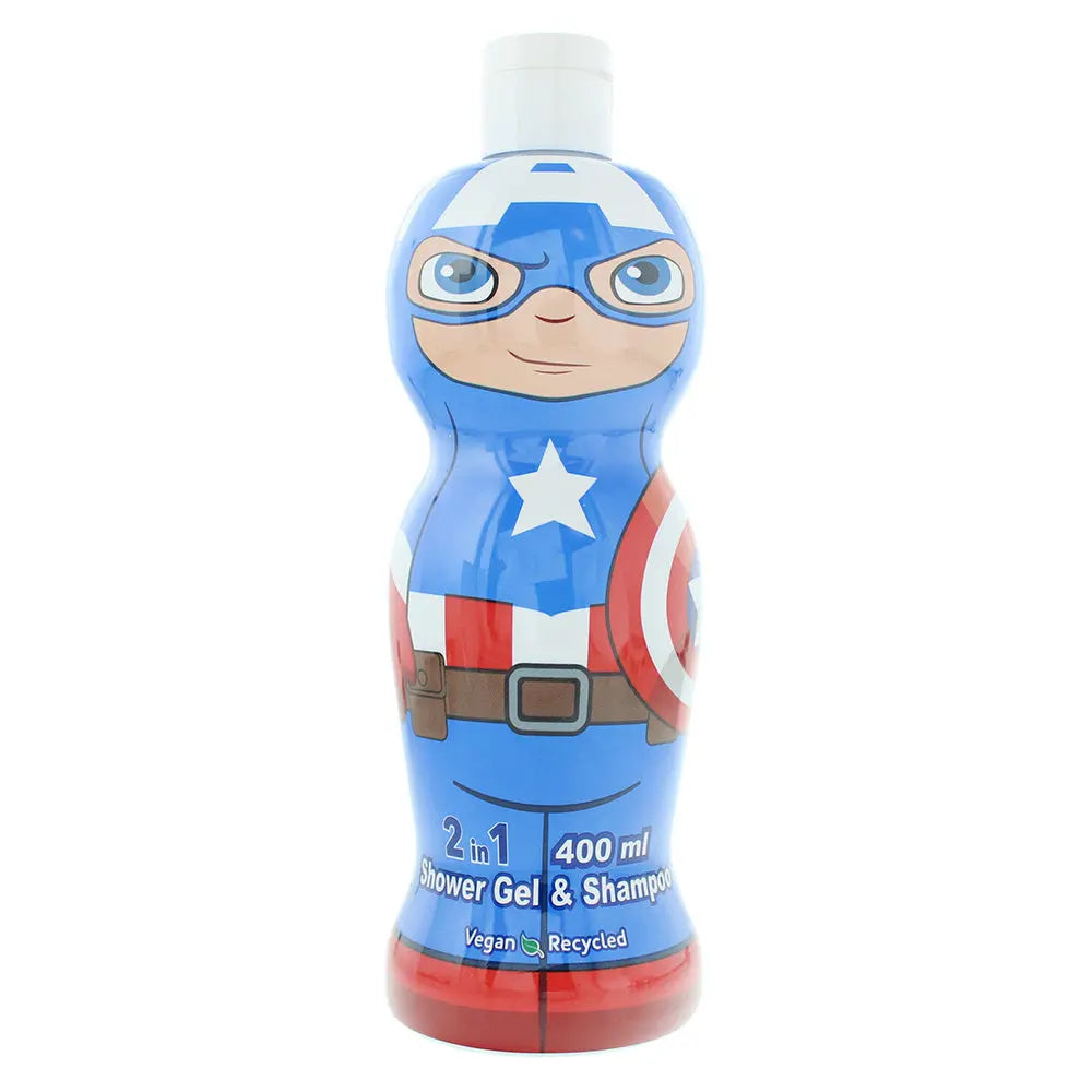 Marvel Captain America 2 In 1 Shower Gel Shampoo 400ml Marvel