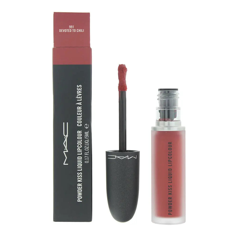MAC Powder Kiss 991 Devoted To Chili Liquid Lip Colour 5ml MAC Cosmetics