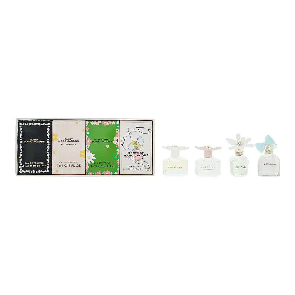 Marc Jacobs 4 Piece Gift Set: Daisy Wild Eau de Parfum 4ml - Perfect Eau de Parfum 5ml - Daisy Eau So Fresh Eau de Toilette 4ml - Eau de Toilette 4ml Marc Jacobs