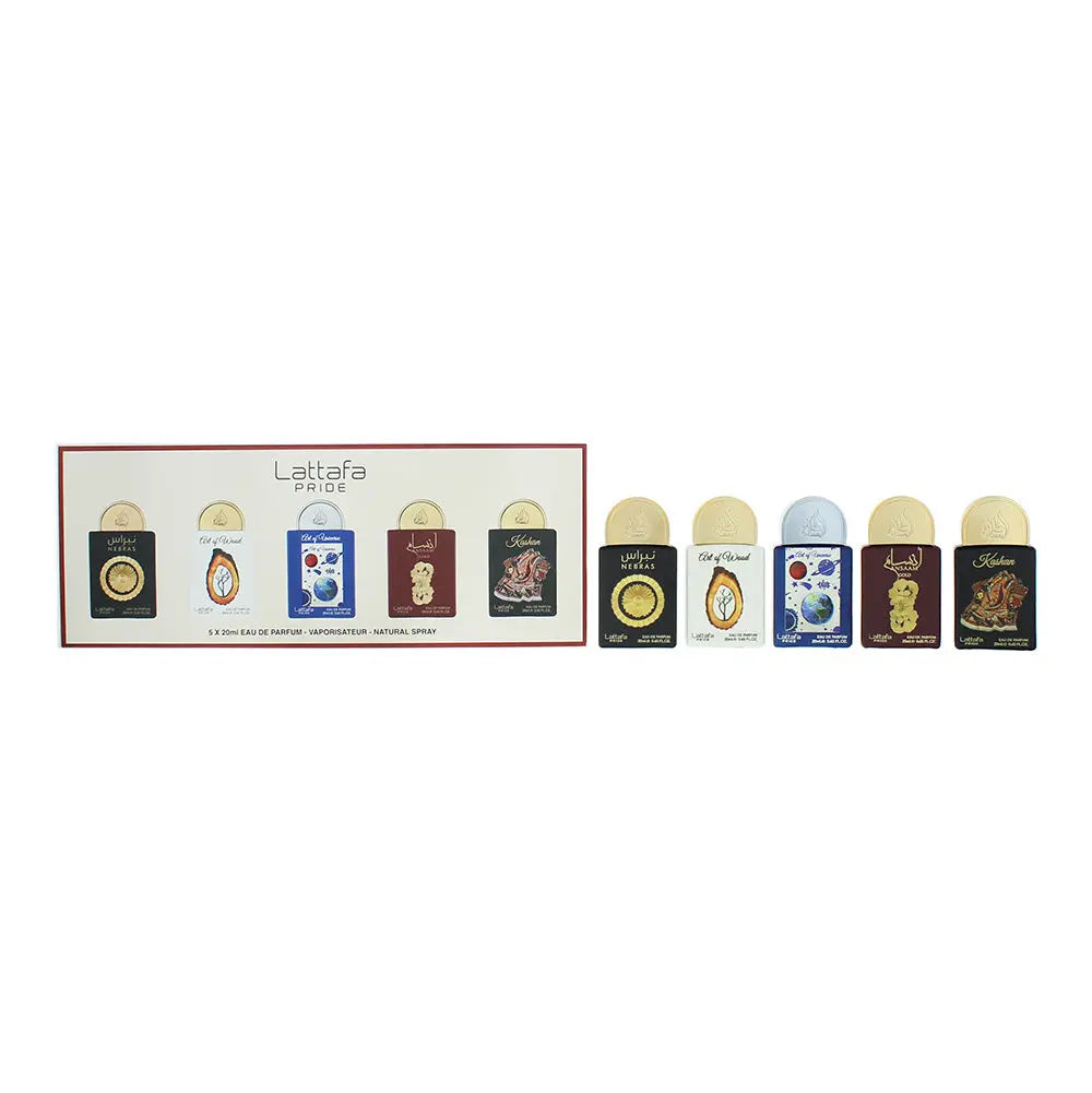 Lattafa Pride Piece Gift Set: Nebras Eau de Parfum 20ml - Eau de Parfum 20ml - Eau de Parfum 20ml - Eau de Parfum 20ml - Eau de Parfum 20ml Lattafa