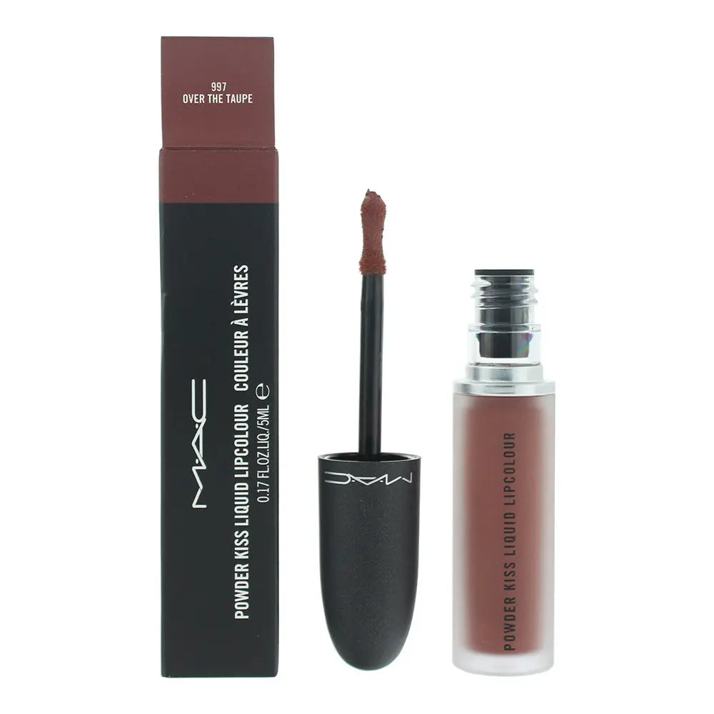 MAC Powder Kiss Liquid 997 Over The Taupe Lip Colour 5ml Powder Kiss