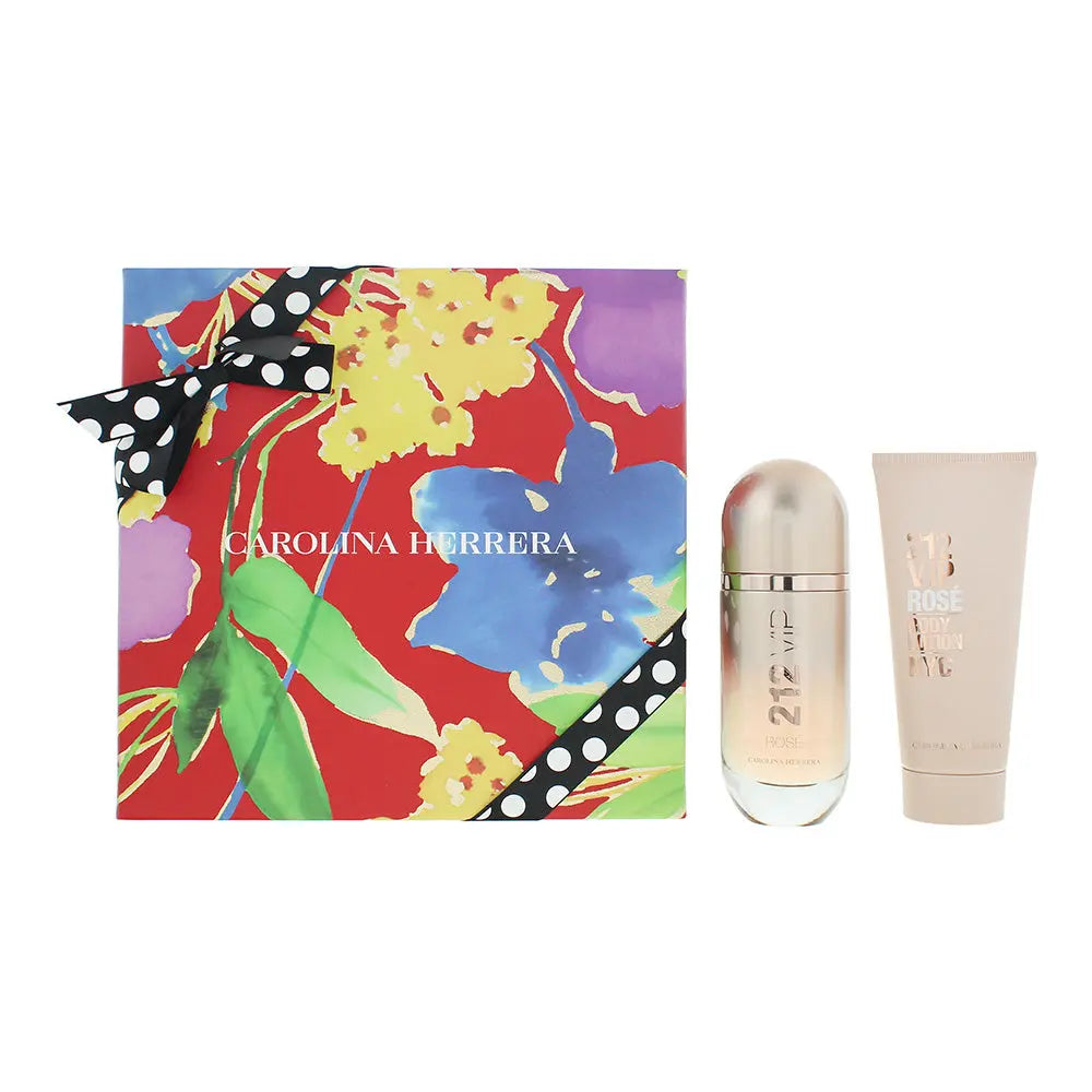 Carolina Herrera 212 Vip Rose 2 Piece Gift Set: Eau de Parfum 80ml - Body Lotion 100ml Carolina Herrera