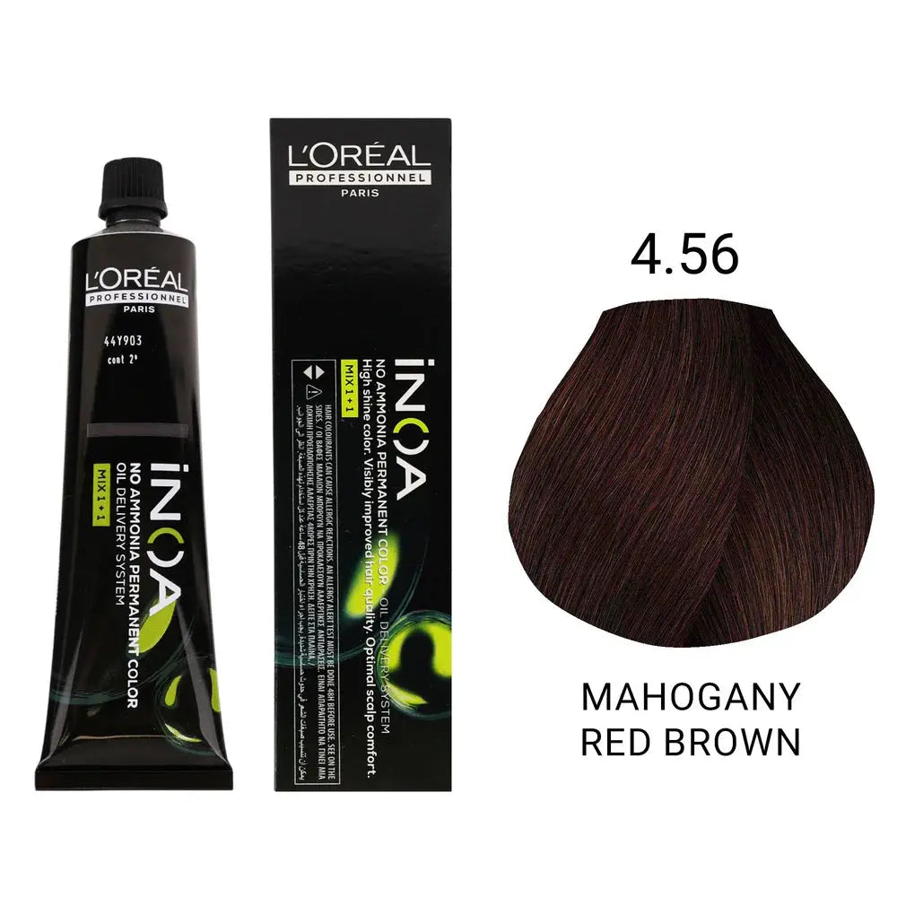 L'Oreal Professional INOA Ammonia-Free Permanent Hair Colour 60g - 4.56 Mahogany Red Brown L'Oreal