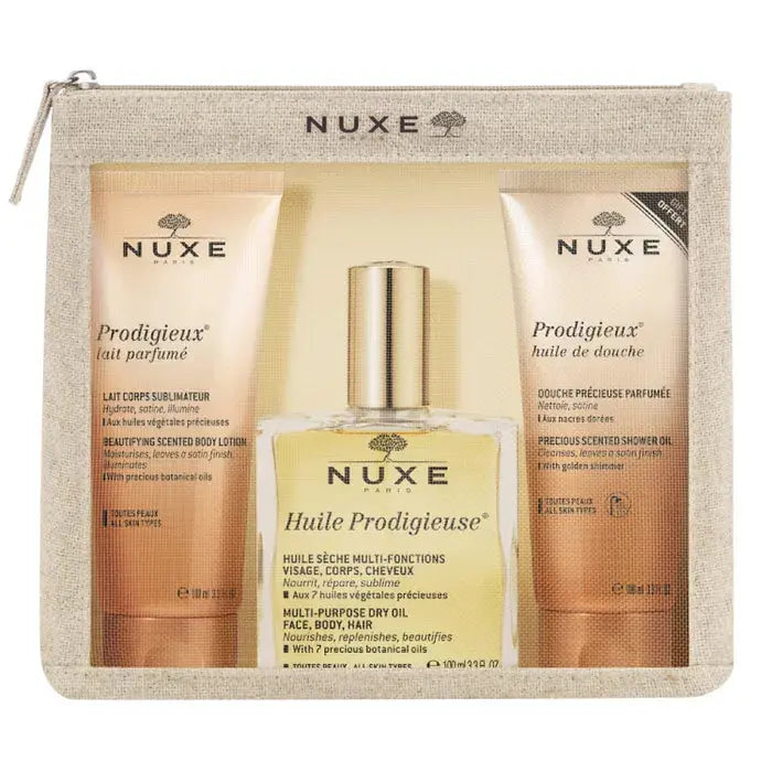 Nuxe The Prodigieux Travel Set Oil 100ml + B/Lotion 100ml + S/Gel 100ml Nuxe