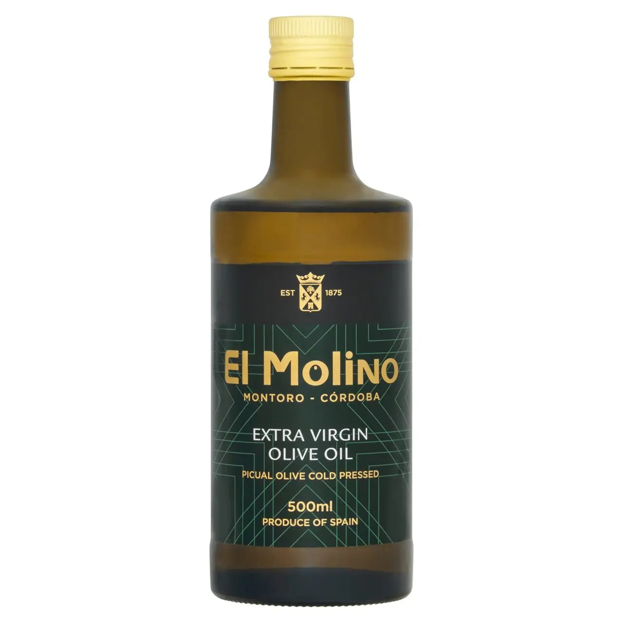 El Molino Extra Virgin Olive Oil 500ml Cold Pressed Picual Olives Made in Spain El Molino