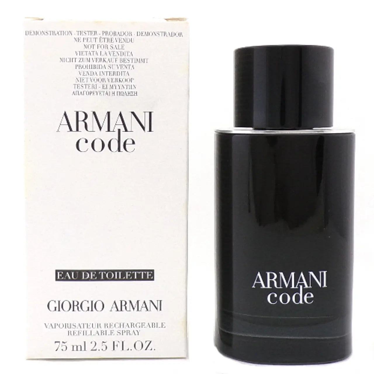 Armani Code Eau de Toilette Refillable Spray 75ml Tester Armani