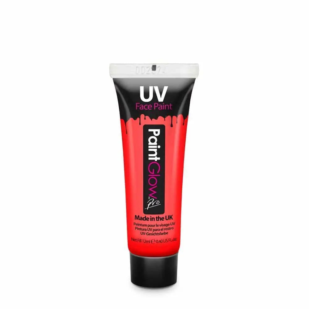 PaintGlow Pro UV Face & Body Paint 12ml - Red PaintGlow
