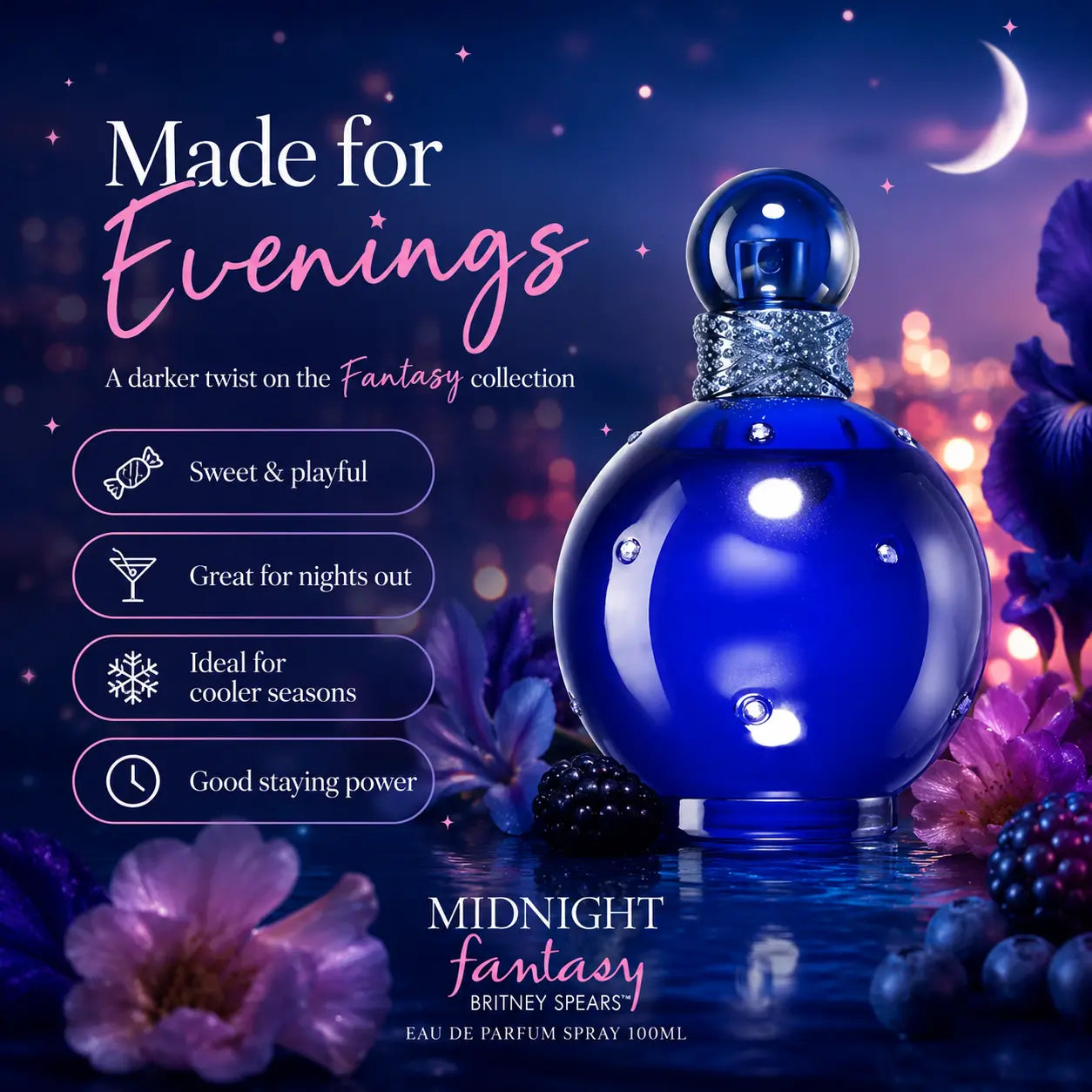Britney Spears Midnight Fantasy Eau de Parfum Spray 100ml Britney Spears