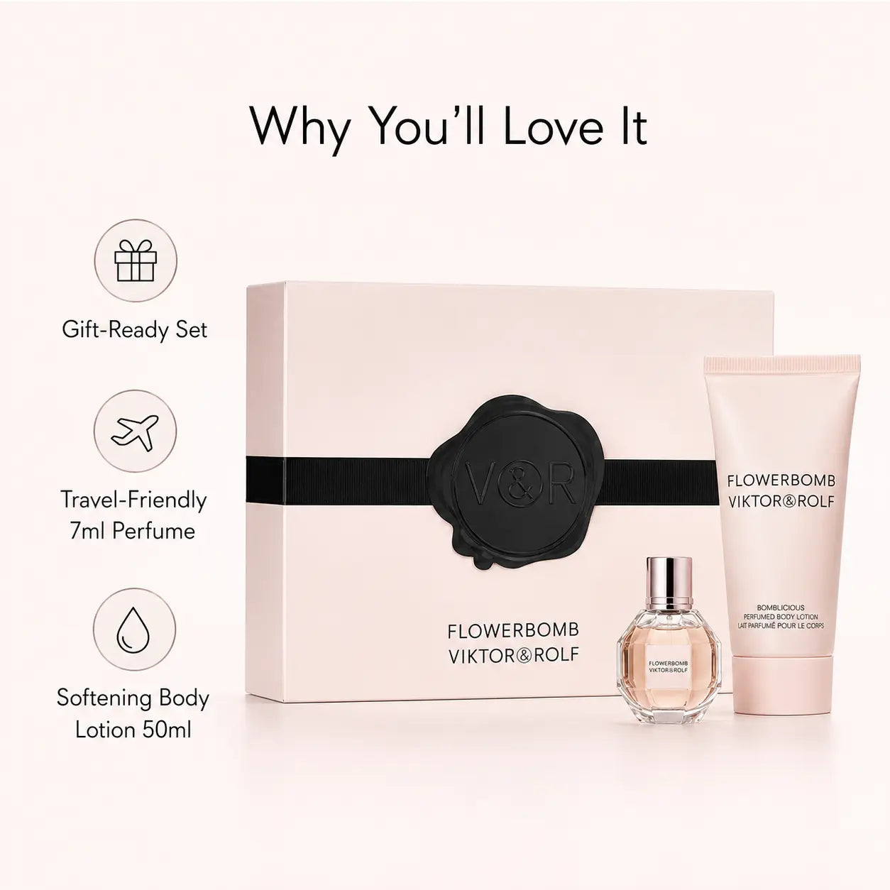 Viktor & Rolf Flowerbomb Gift Set Eau de Parfum 7ml + Body Lotion 50ml Viktor and Rolf