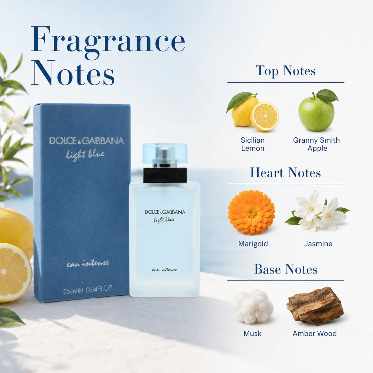 Dolce & Gabbana Blue Eau Intense for Her Eau de Parfum Spray 25ml Dolce and Gabbana