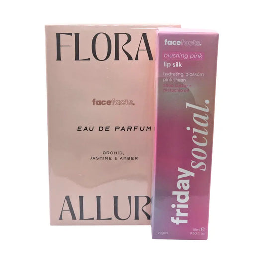Face Facts Fragrance Lip Gloss Bundle Floral Allure 100ml + Lip Gloss Balm Face Facts