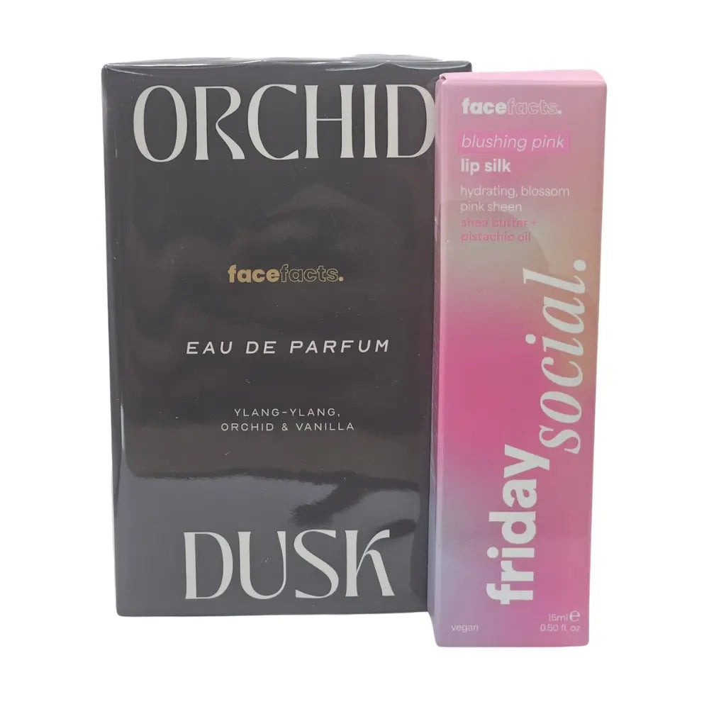 Face Facts Fragrance Lip Gloss Bundle Orchid Dusk 100ml + Lip Gloss Balm Face Facts