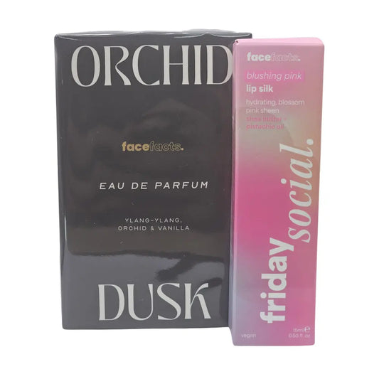 Face Facts Fragrance Lip Gloss Bundle Orchid Dusk 100ml + Lip Gloss Balm Face Facts