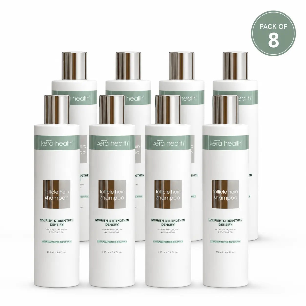 Kera Health Follicle Hero Shampoo 250ml Pack of 8 Kera Health