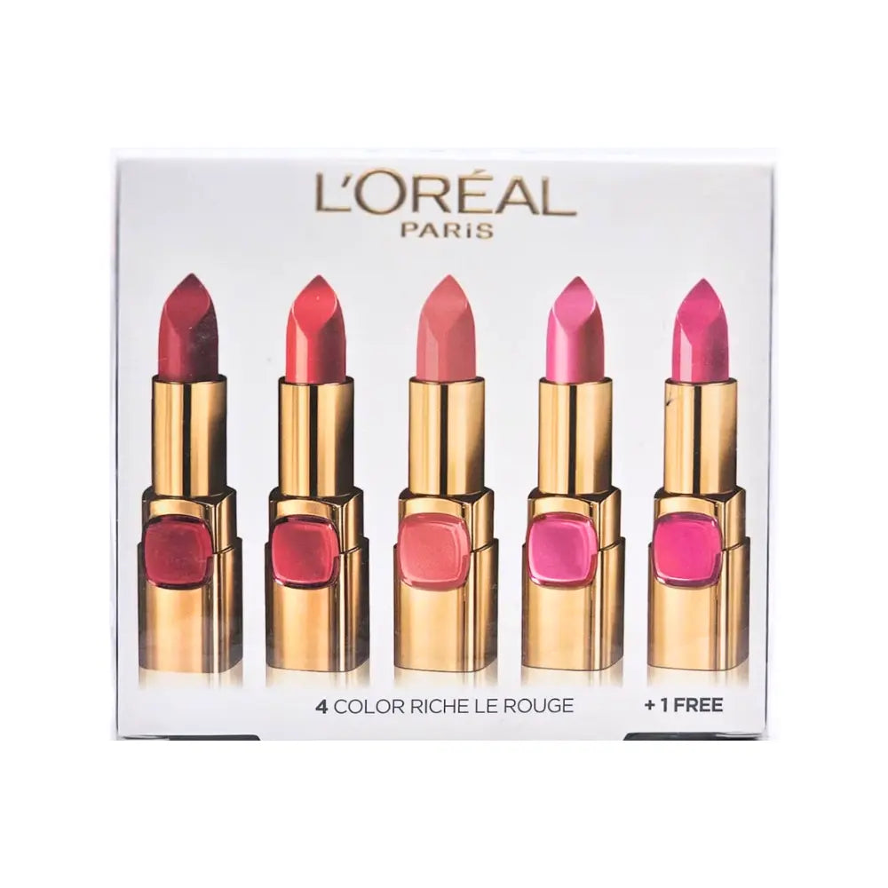 L'Oreal Travel Exclusive Set 4 x Color Riche Le Rouge Lipstick 5 x 4ml