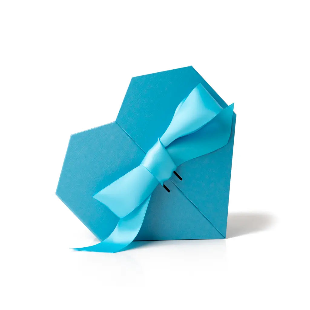 Luxury Heart-Shaped Large Blue Gift Box - 21.5cm x 21.5cm x 10cm The Beauty Store