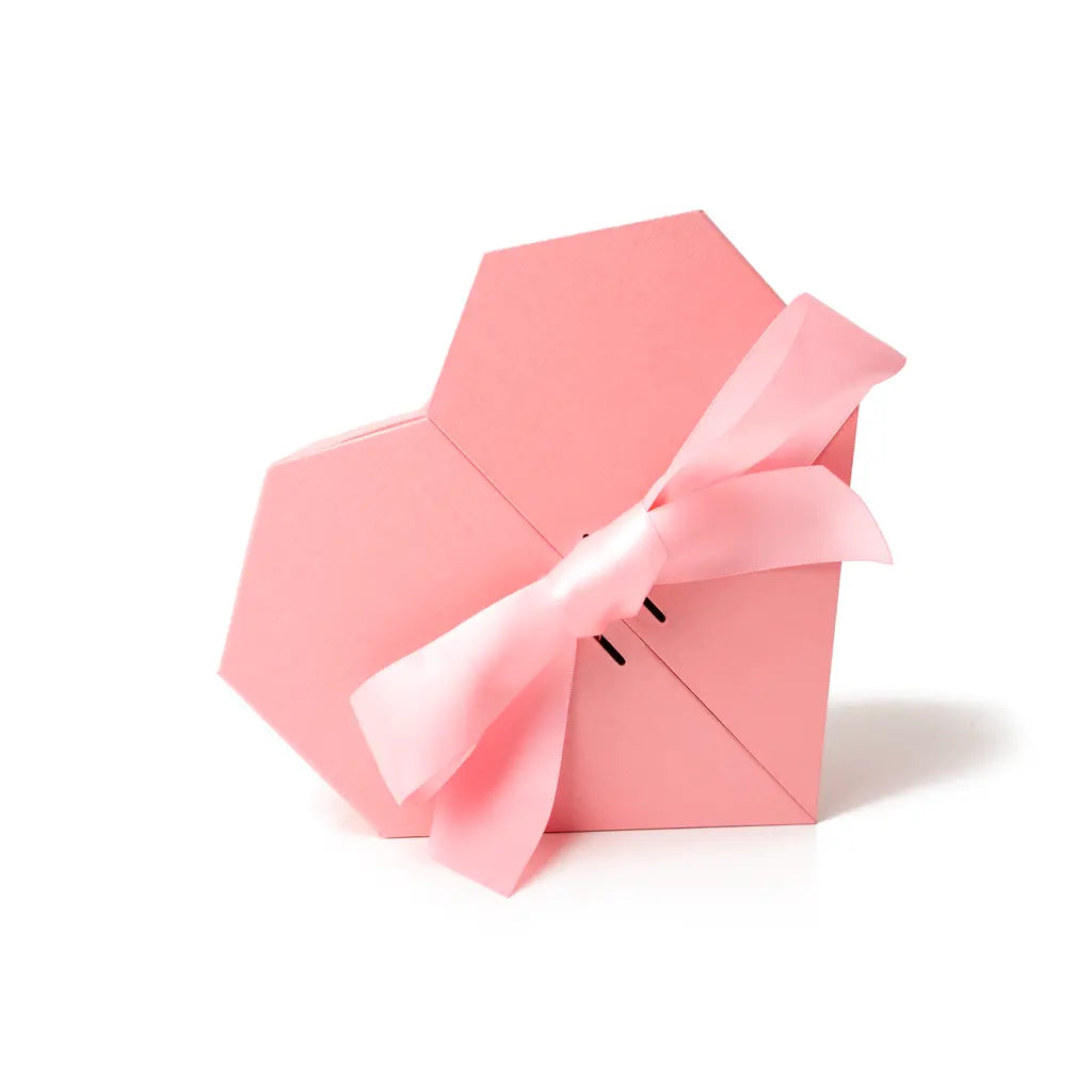 Luxury Heart-Shaped Large Pink Gift Box - 21.5cm x 21.5cm x 10cm The Beauty Store
