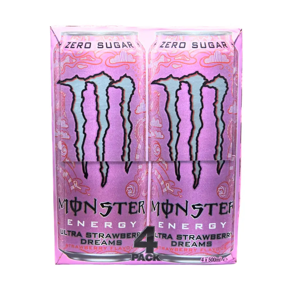 Monster Energy Zero Sugar Ultra Strawberry Dreams 4 Pack 4 x 500ml Monster Energy