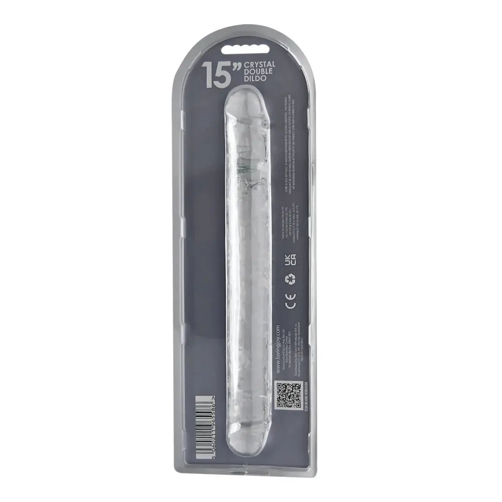 Loving Joy 15 Inch Double Ended Dildo Clear Loving Joy