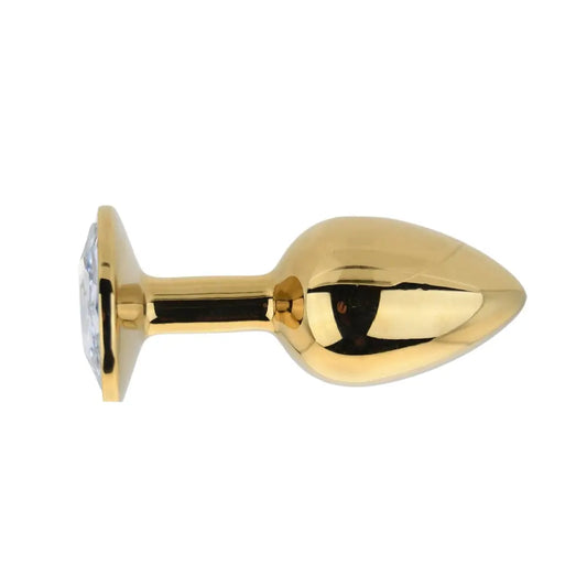 Toosh Gold Metal Butt Plug Small Clear Stone Toosh