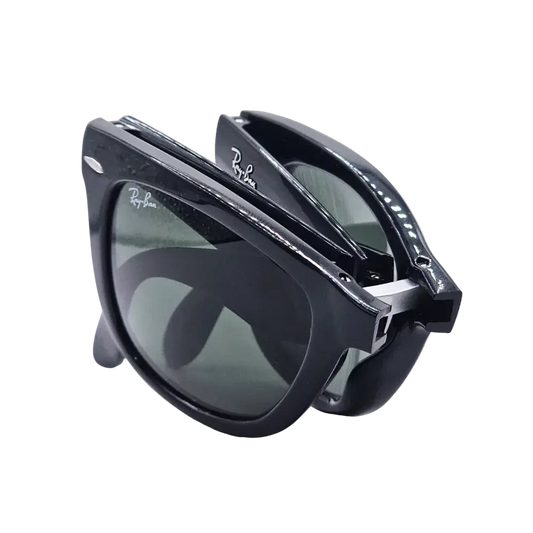 Ray-Ban Folding Wayfarer RB4105 Designer Sunglasses Black Frame Lens G-15 Green Ray-Ban