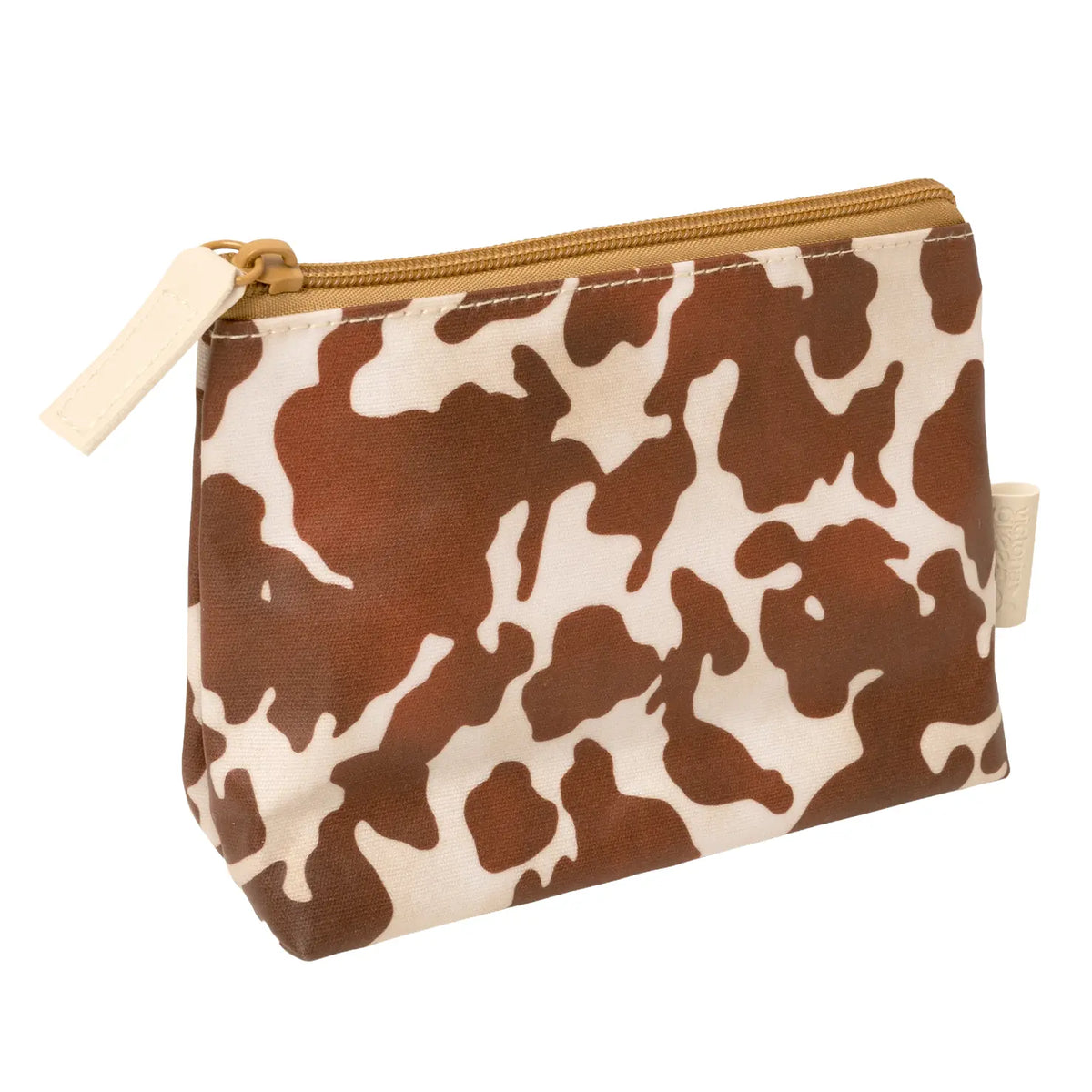 Cow Print Threefold Hanging Wash Bag & Small Makeup Bag Set Victoria Green