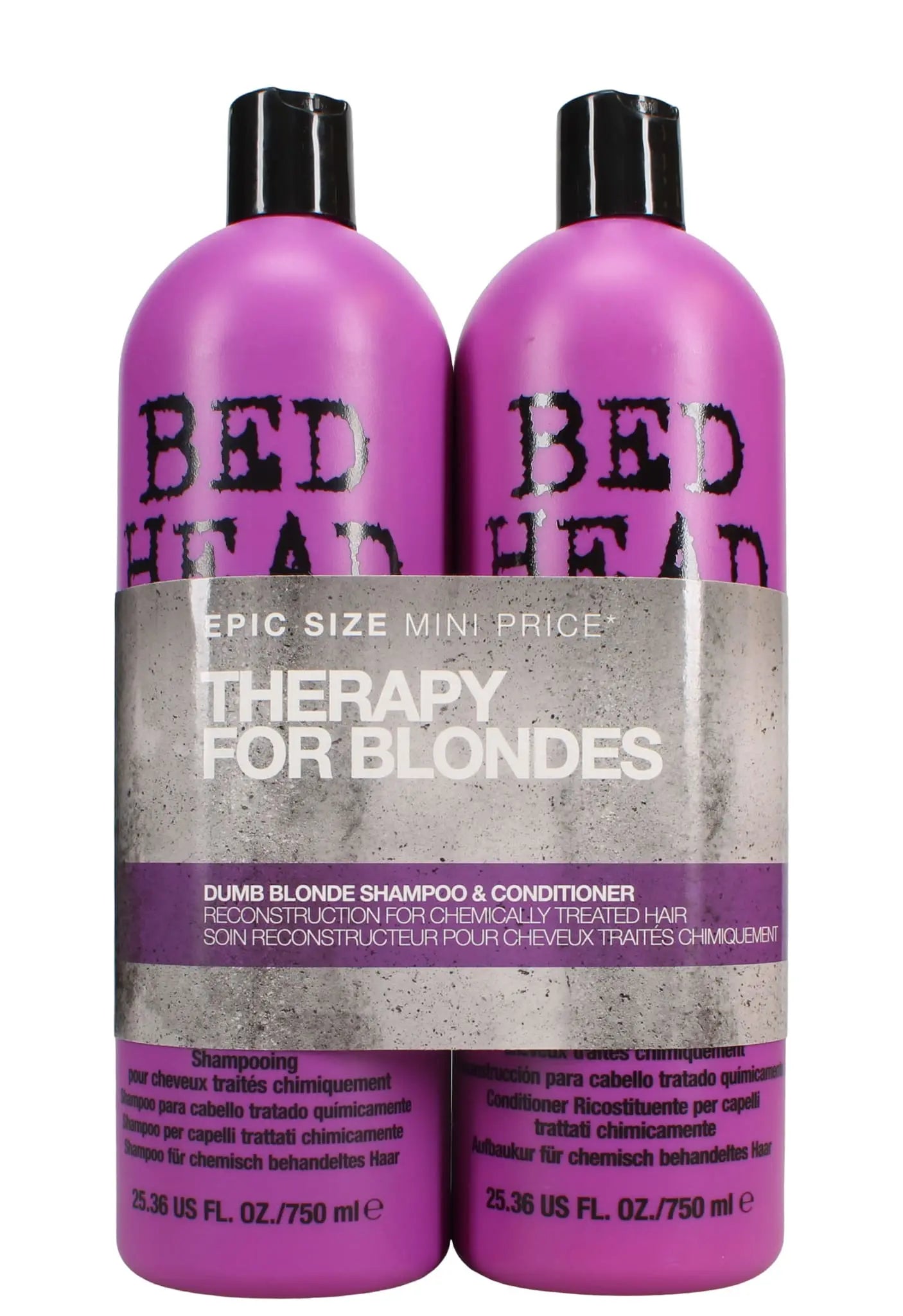 TIGI BED HEAD 2X750ML DUO SHAMPOO & CONDITIONER DUMB BLONDE - Pack of 6